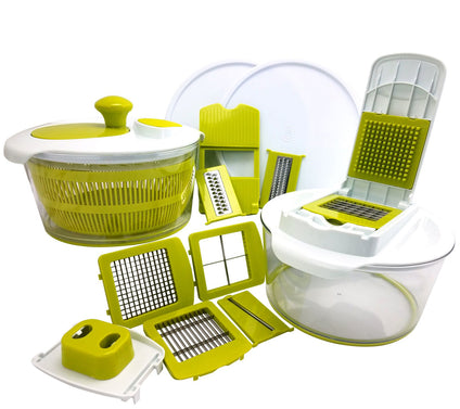 MegaChef 10-in-1 Salad Spinner, Slicer, Dicer,and Chopper