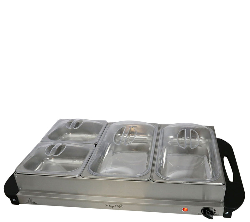 MegaChef Buffet Server & Food Warmer with 4 Sectional Trays — View 3
