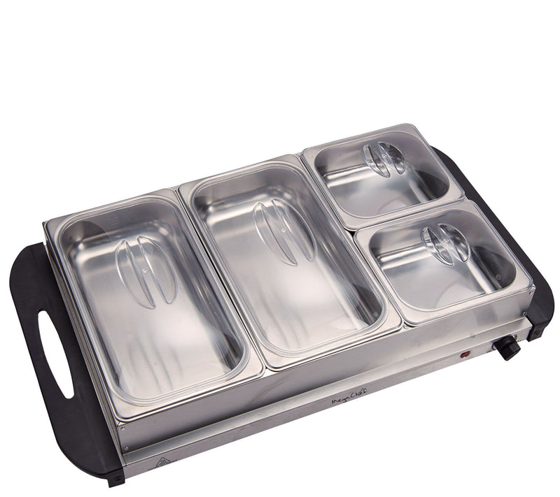 MegaChef Buffet Server & Food Warmer with 4 Sectional Trays — View 4