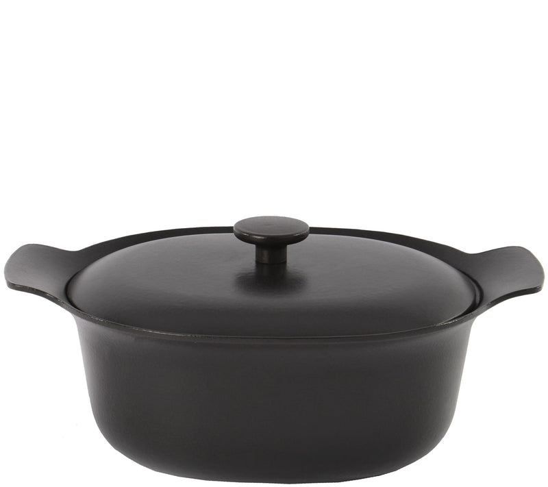 BergHOFF Ron 5.5-qt Cast-Iron Covered Casserole- Black — Main view