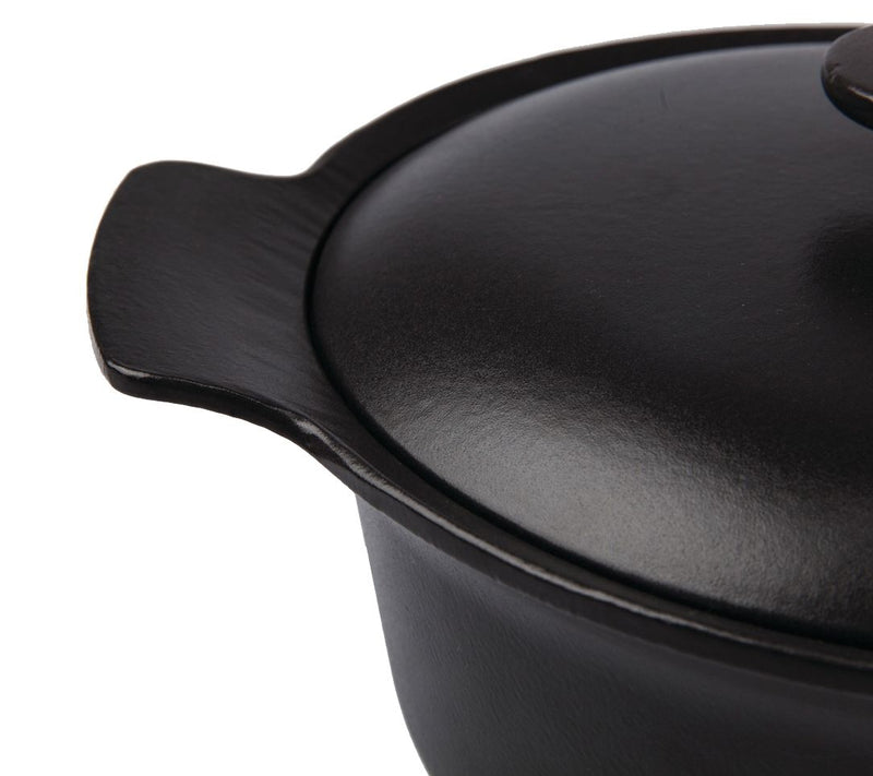 BergHOFF Ron 5.5-qt Cast-Iron Covered Casserole- Black — View 2