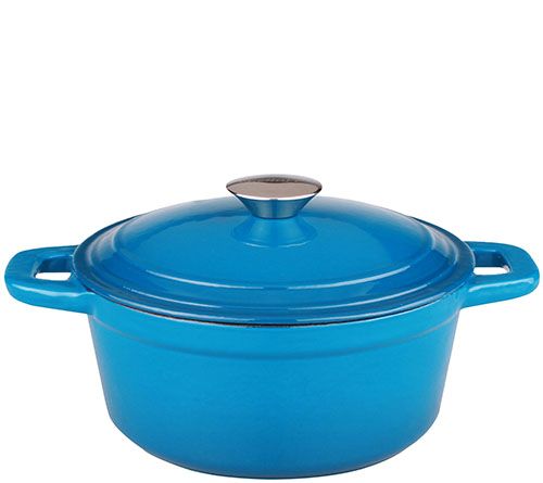 BergHOFF Neo 3-qt Cast-Iron Covered Dutch Oven- Blue — Main view