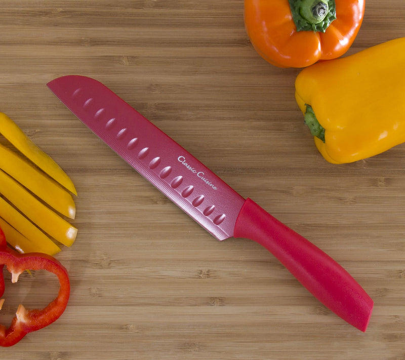 Classic Cuisine 14-Piece Multicolor Knife Set with Sheaths — View 4