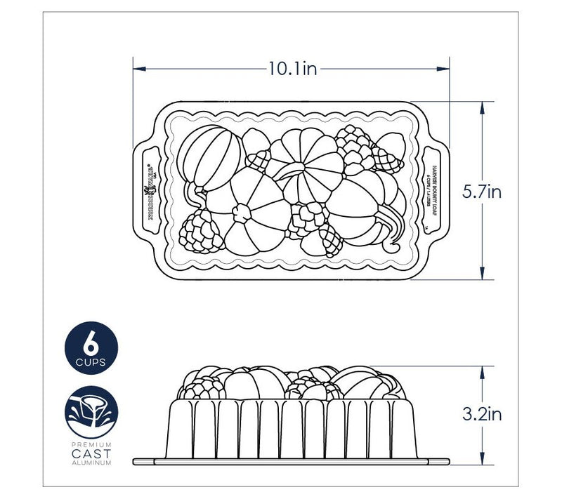 Nordic Ware Harvest Bounty Loaf Pan — View 3