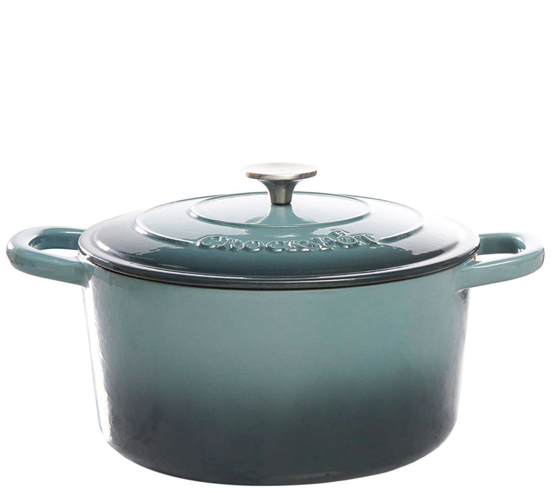 Crock-Pot Artisan 7-qt Round Cast-Iron Dutch Oven - Slate Gra — Main view