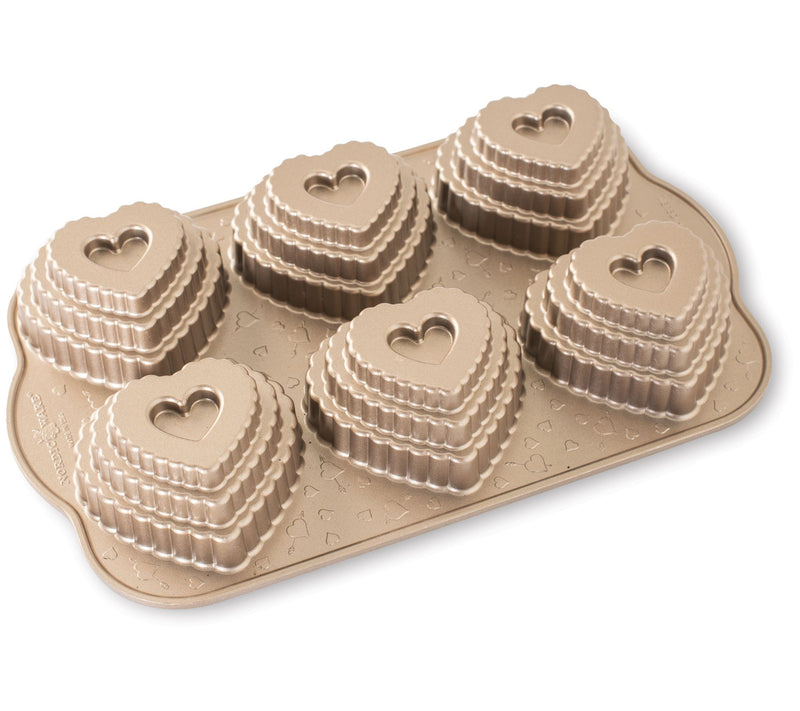 Nordic Ware Tiered Heart Cakelet Pan — Main view