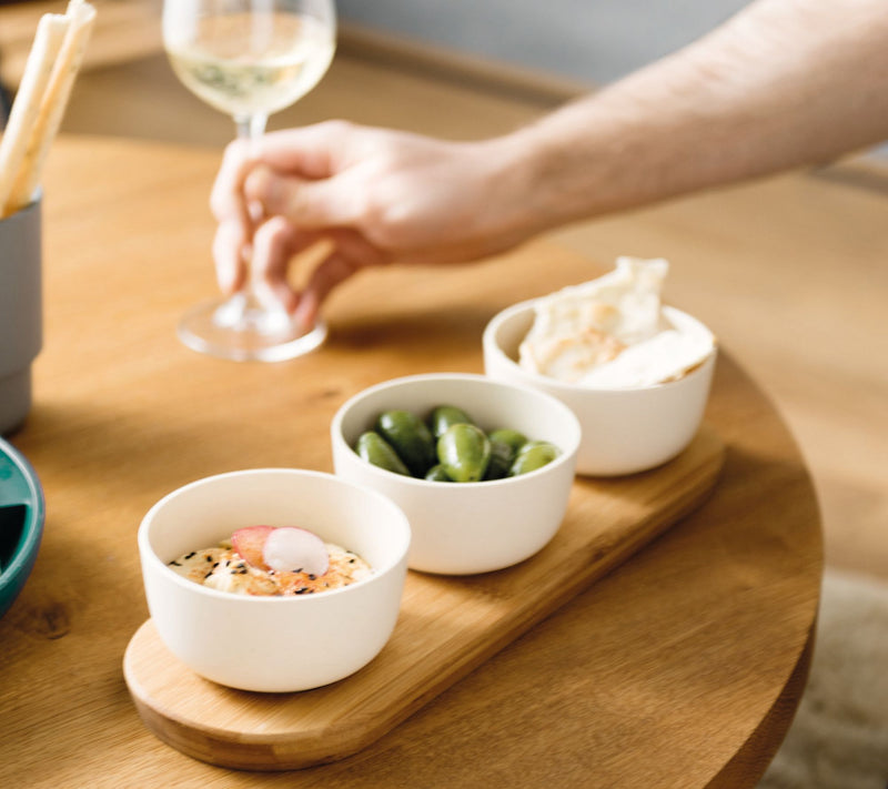 BergHOFF Leo 3-Piece Covered Bowl Set with Bamboo Tray — View 2