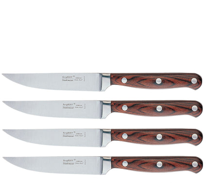 BergHOFF Pakka 4-Piece Stainless Steel Steak Knife Set