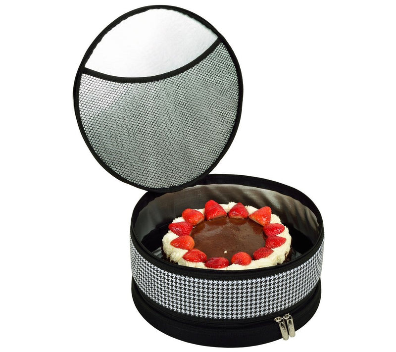 Picnic at Ascot 12" Pie and Cake Carrier, Houndstooth — View 2