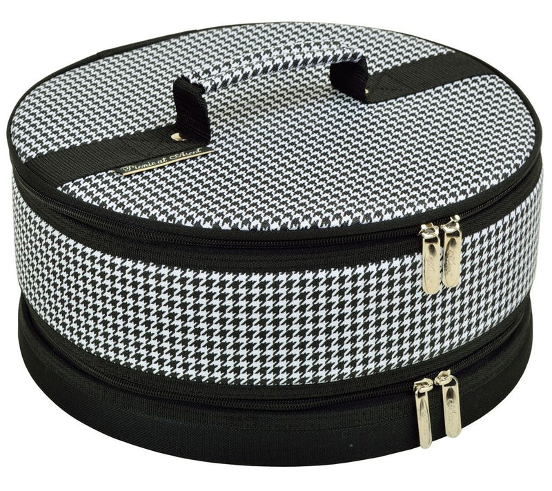 Picnic at Ascot 12" Pie and Cake Carrier, Houndstooth — Main view