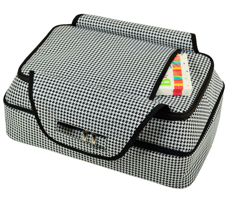Picnic at Ascot Two-Layer Thermal Food Carrier- Houndstooth — View 4