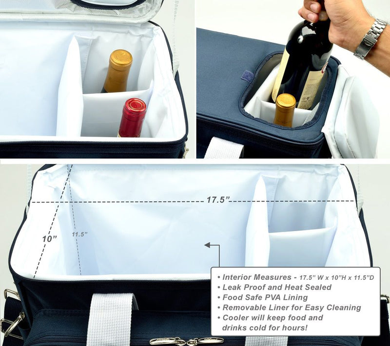 Picnic at Ascot Ultimate Picnic Cooler w/ Wheels for 4 — View 7