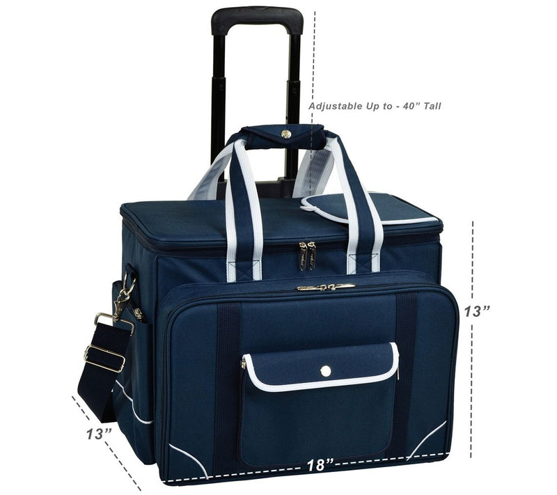 Picnic at Ascot Ultimate Picnic Cooler w/ Wheels for 4 — View 4