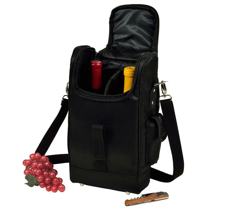 Picnic at Ascot Insulated 2-Bottle Wine Tote w/Corkcscrew — View 4