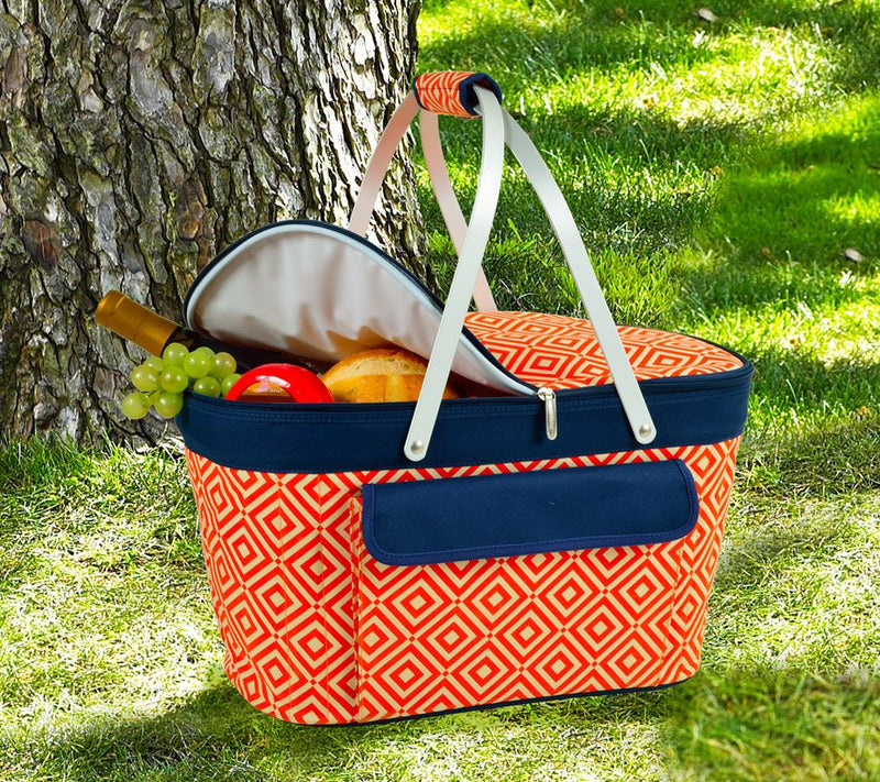 Picnic at Ascot Family-Size Folding Picnic Basket, Diamond — View 7