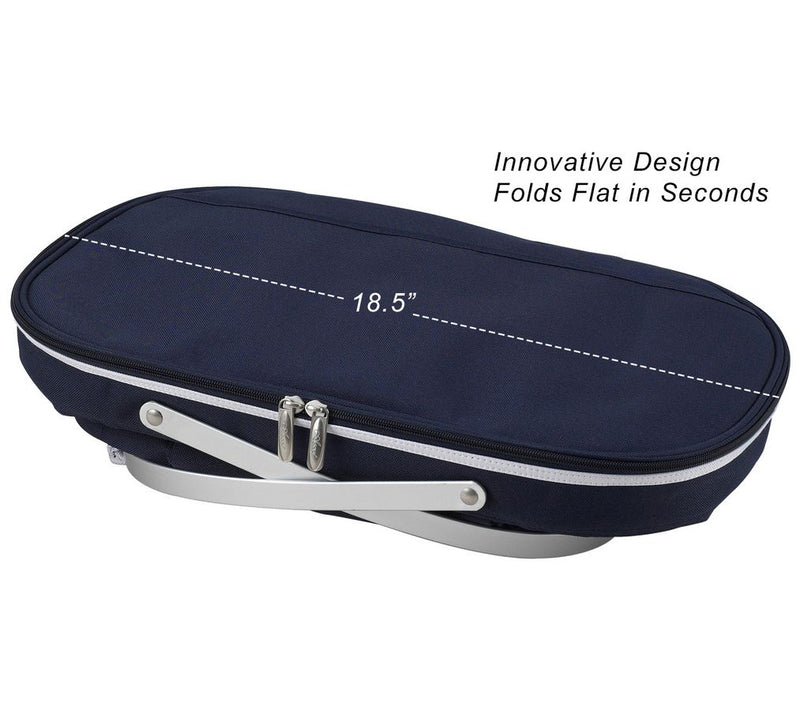 Picnic at Ascot, Collapsible Insulated Picnic Basket For 4 — View 4