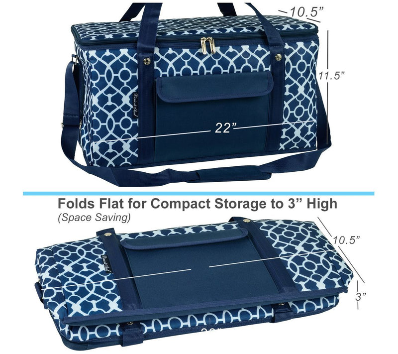 Picnic at Ascot 36-qt Foldable Cooler with Wheels, Trellis — View 6