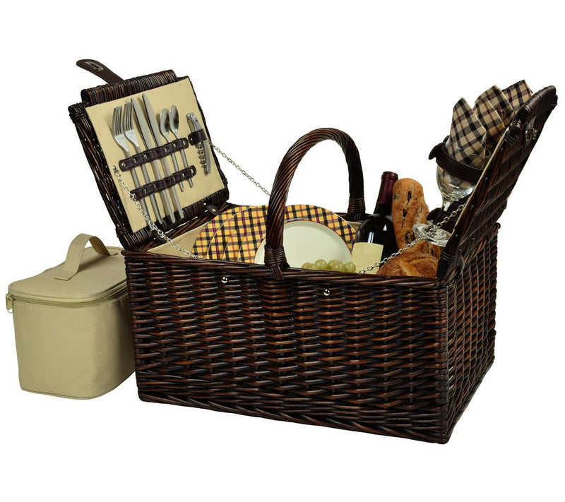 Picnic at Ascot Buckingham Willow Picnic Basketfor 4 — Main view