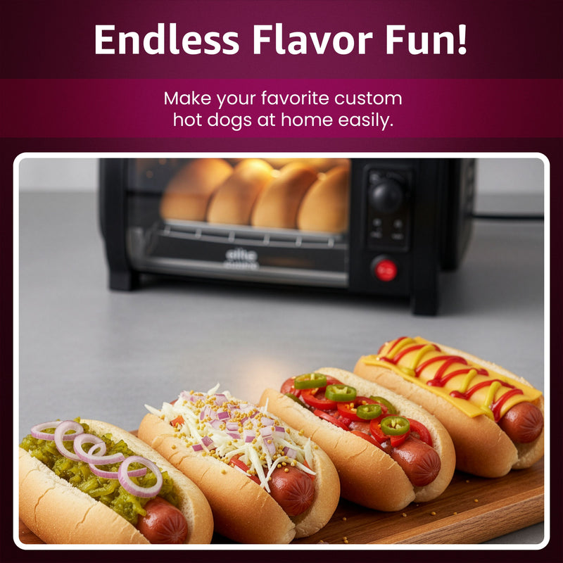 Elite Cuisine Hot Dog Roller and Toaster Oven — View 7