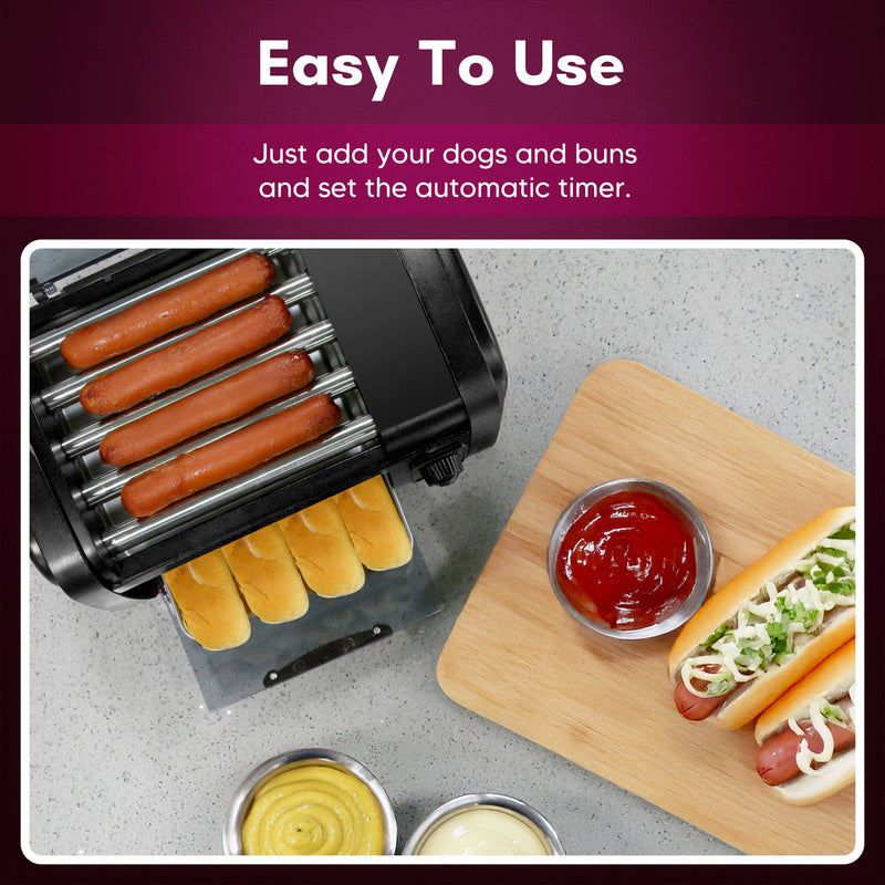 Elite Cuisine Hot Dog Roller and Toaster Oven — View 6
