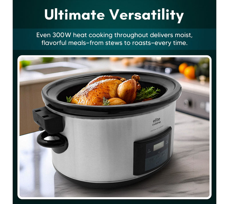 Elite Platinum 8.5-qt Programmable Slow Cooker — View 2