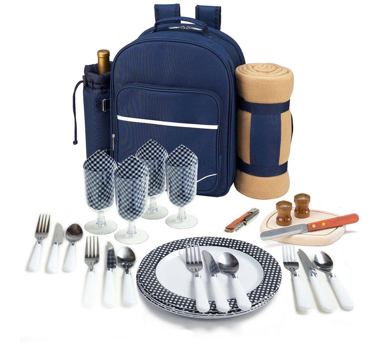 Picnic at Ascot Deluxe Picnic Backpack for 4 w/Blanket — View 2