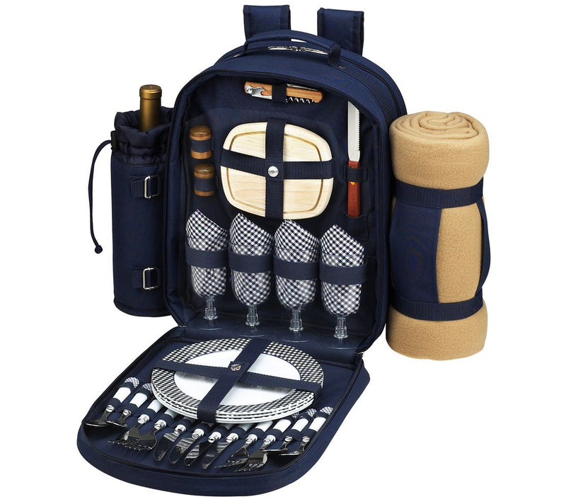 Picnic at Ascot Deluxe Picnic Backpack for 4 w/Blanket — Main view