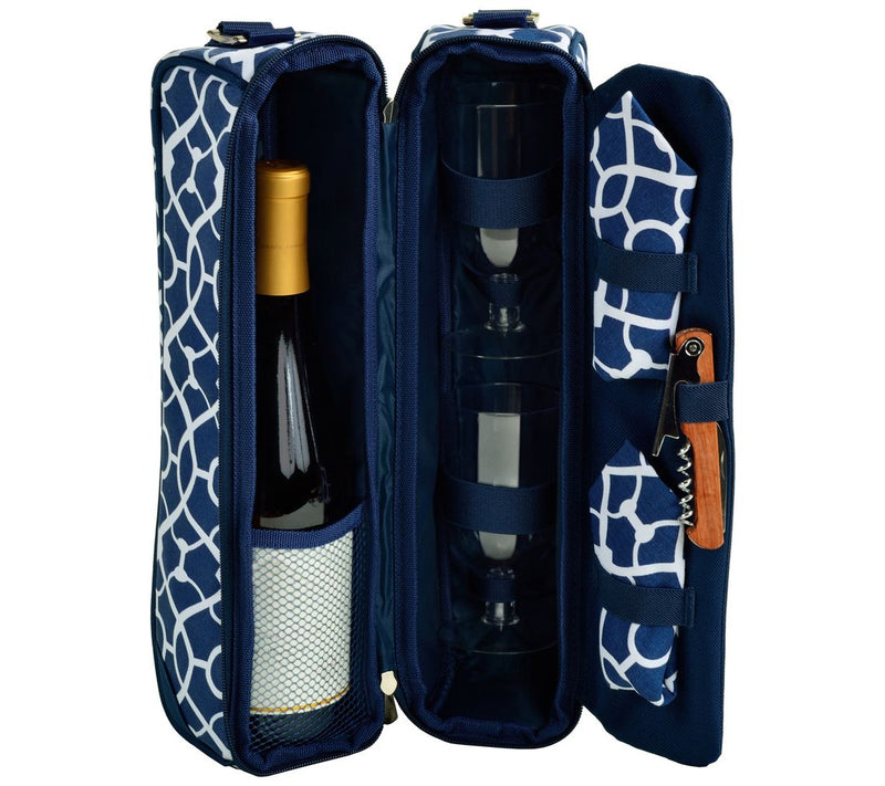 Picnic at Ascot Deluxe Insulated Wine Tote for2, Trellis — Main view