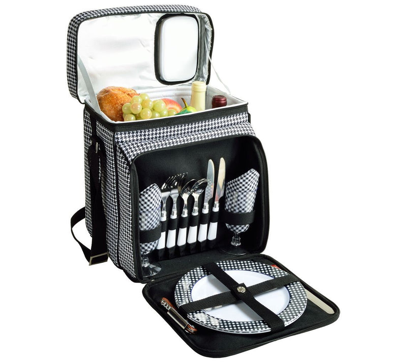 Picnic at Ascot Insulated Picnic Cooler for 2,Houndstooth — Main view