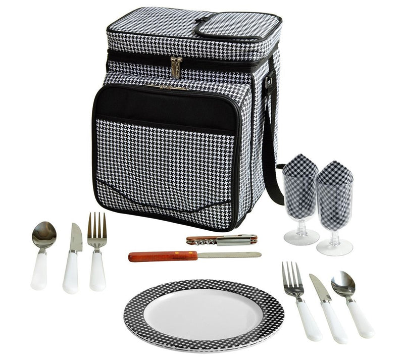 Picnic at Ascot Insulated Picnic Cooler for 2,Houndstooth — View 4