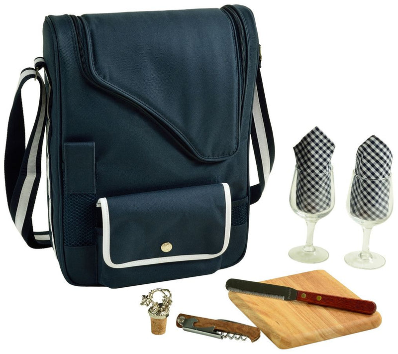 Picnic at Ascot Wine Carrier Deluxe with Wine Glasses — View 3