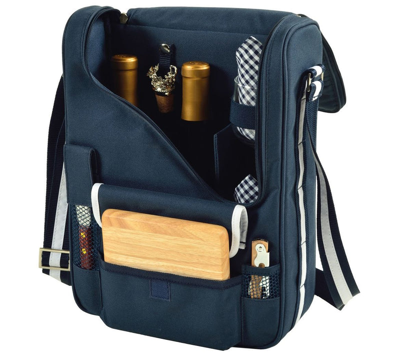 Picnic at Ascot Wine Carrier Deluxe with Wine Glasses — View 6