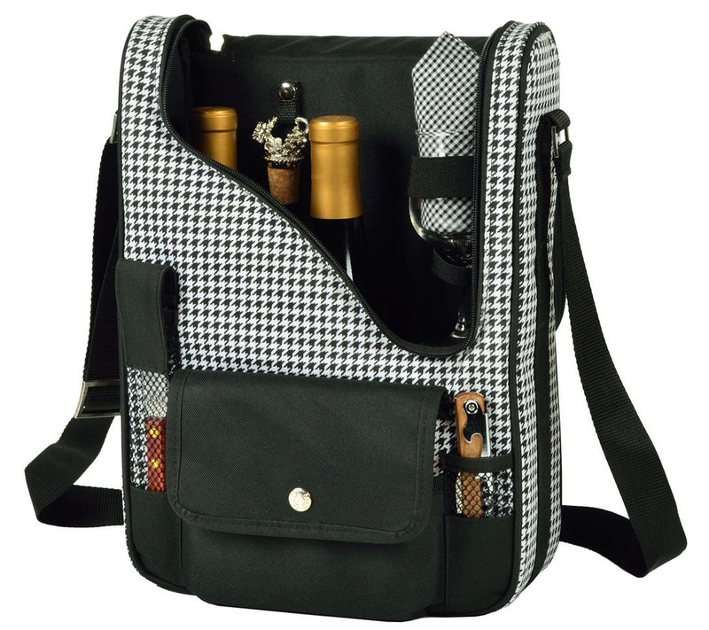 Picnic at Ascot Wine Carrier Deluxe, Houndstooth — View 3