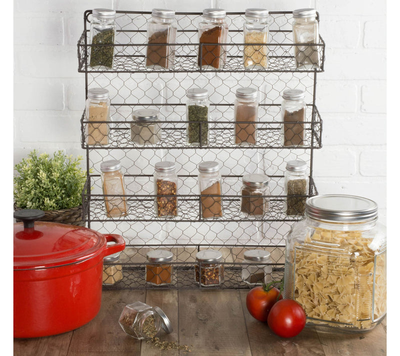 Design Imports 4-Tier Vintage Inspired Double-Wide Spice Rack — View 5