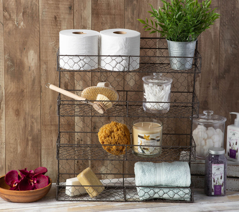 Design Imports 4-Tier Vintage Inspired Double-Wide Spice Rack — View 4