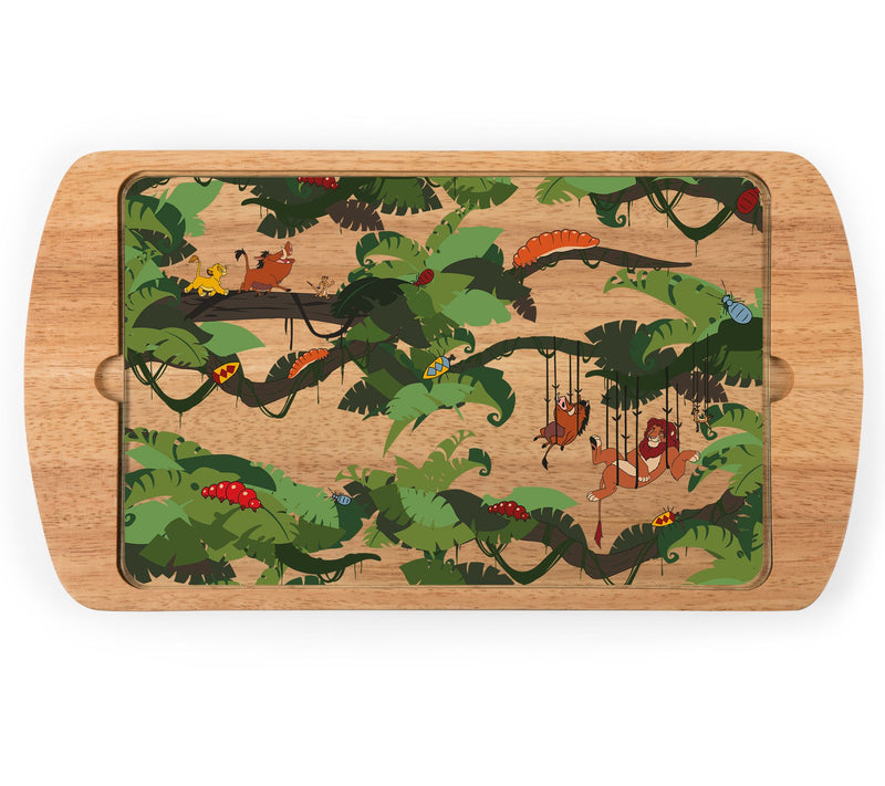Picnic Time Lion King Billboard Glass Top Serving Tray — Main view