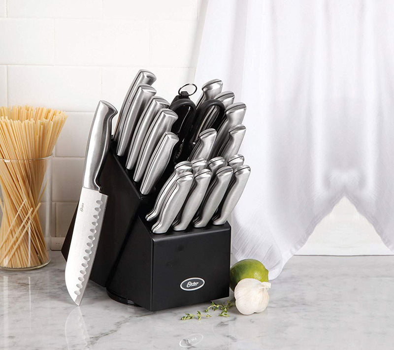 Oster Baldwyn 22-Piece Cutlery Set with Wood Block — View 2