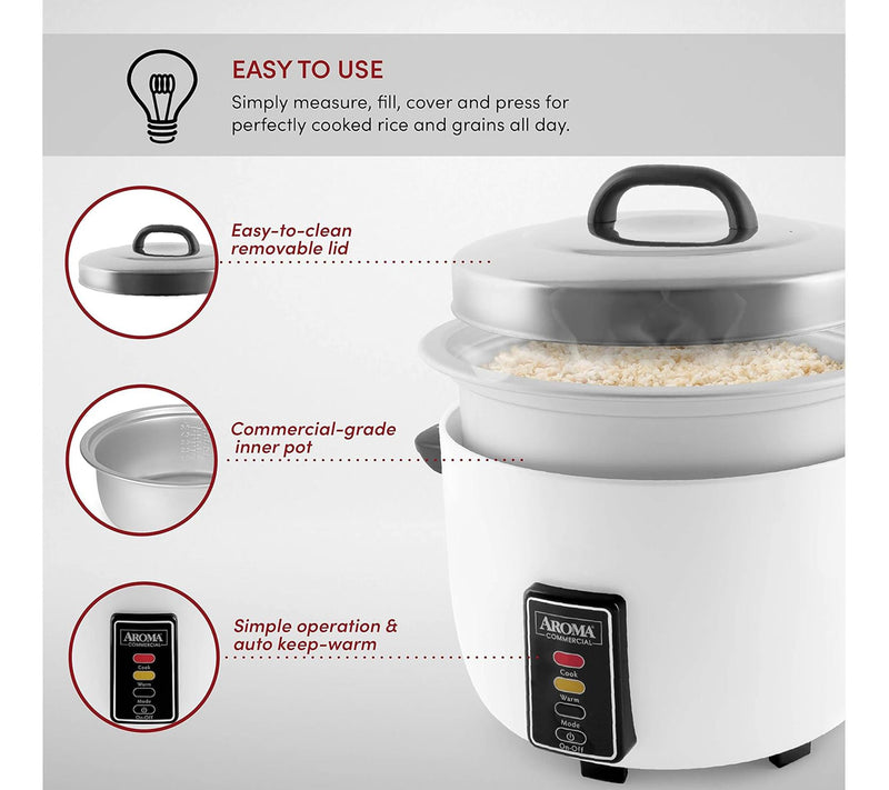 Aroma 60 Cup Electric Rice Cooker — View 5