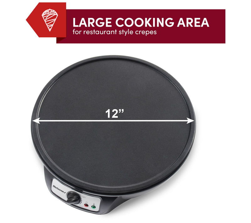 Elite Gourmet 12" Nonstick Crepe Maker Griddle — View 4
