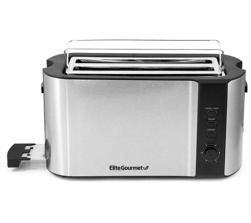 Elite Gourmet Stainless Steel 4-Slice Long-SloToaster — View 7