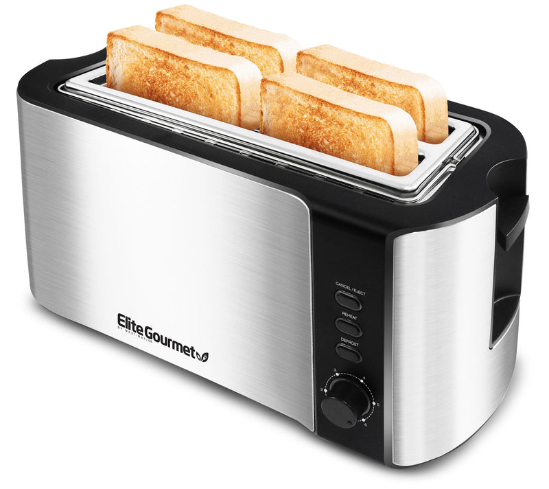 Elite Gourmet Stainless Steel 4-Slice Long-SloToaster — Main view