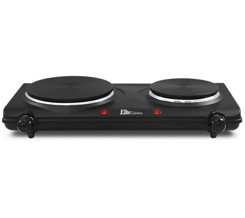 Elite Cuisine Electric Double Cast Burner Hot Plate — View 3