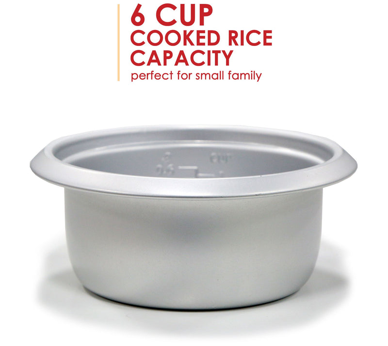 Elite Gourmet 6-cup Rice Cooker with Glass Lid — View 4