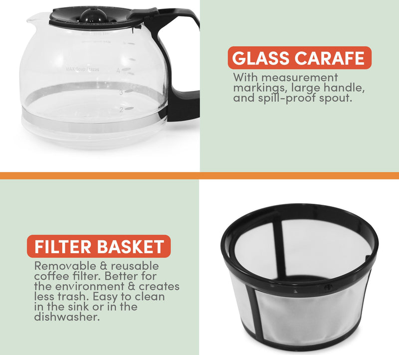 Elite Cuisine 5-Cup Coffeemaker with Pause & Serve — View 2