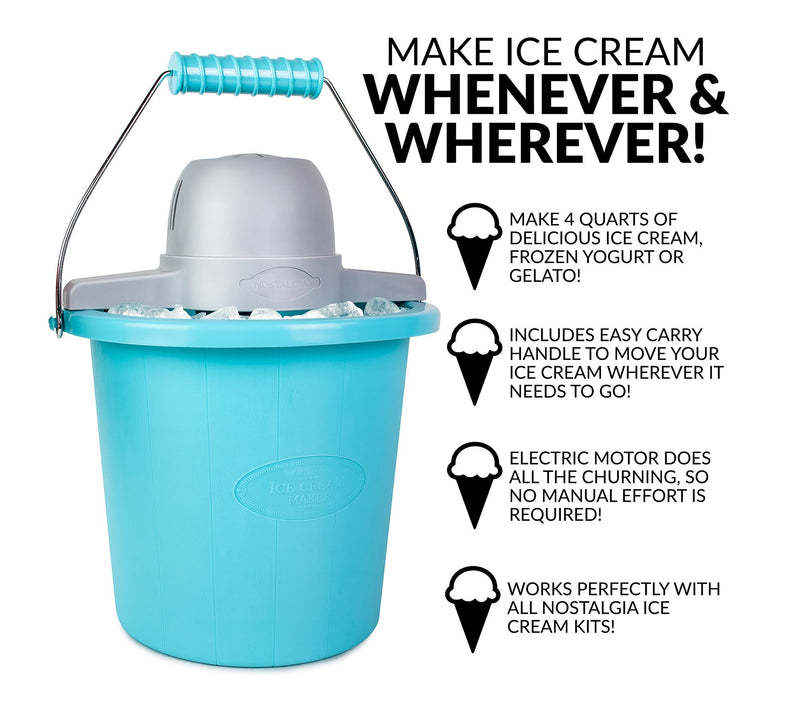 Nostalgia 4-qt Electric Ice Cream Maker — View 2