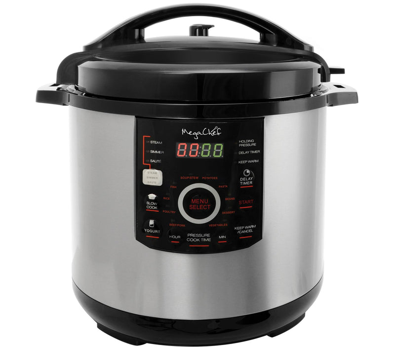 MegaChef 12-Quart Steel Digital Pressure Cooker — Main view