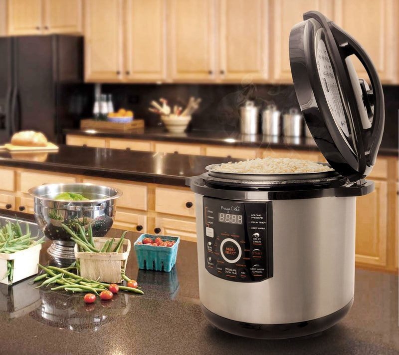 MegaChef 12-Quart Steel Digital Pressure Cooker — View 5