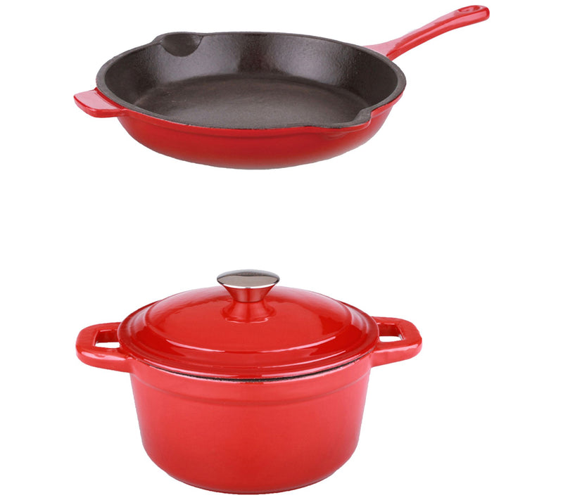 BergHOFF Neo Cast Iron 3-Pc Set, 3-Qt Dutch Oven & 10" Fry Pa — View 11
