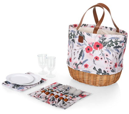 Picnic Time Promenade Floral Picnic Basket for