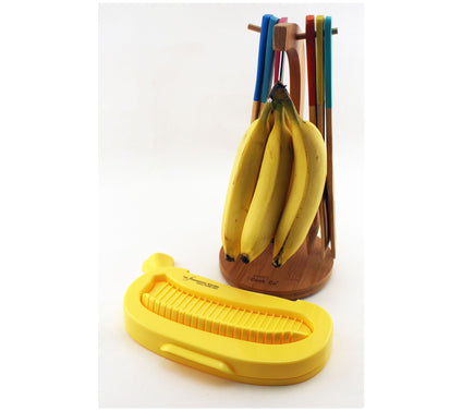 BergHOFF CooknCo Bamboo Banana Hanger and Cutter Set